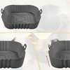 Bez Marki SILIKONINIS PUODAS 2 VIENETŲ 20 CM GRINDINĖS GRINDINĖS ĮDĖLIS KEPIMO PILKA