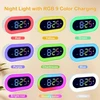 Bez Marki Skaitmeninis žadintuvas DLA DZIECI RGB Naktinė lempa PODWÓJNY ALARM 18 DŹWIĘKÓW