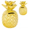 Bez Marki Skarbonka CERAMINCZA figurka ZŁOTA otwierana ANANAS na banknoty 15cm