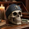 Bez Marki SKARBONKA CZASZKA RĘCZNIE MALOWANA ŻYWICA DLA DOROSŁYCH PREZENT GOTYK