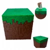 Bez Marki Skarbonka Minecraft na monety prezent 3d dekoracja pudełko Trawa Grass