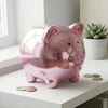 Bez Marki SKARBONKA ŚWINKA CERAMICZNA BŁYSZCZĄCA NA MONETY PREZENT DLA DZIECI