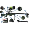 Bez Marki SNIPER RIFLE AWP BALL GUN Snaiperio šautuvas LASER SCOPE + BALLS