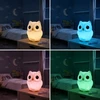 Bez Marki SOWA Lampka nocna LED vaikams – silikonowa minkšta RGB, wiele kolorów USB