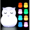 Bez Marki SOWA Naktinė lempa DLA DZIECI KOLOROWA SILIKONOWA MIĘKKA LED RGB +USB +Pultas