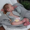 Bez Marki ŚPIĄCA LALKA REBORN Pełna Silikonowa Chłopcy 48cm DOLL