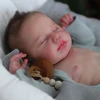 Bez Marki ŚPIĄCA LALKA REBORN Pełna Silikonowa Chłopcy 48cm DOLL