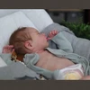 Bez Marki ŚPIĄCA LALKA REBORN Pełna Silikonowa Chłopcy 48cm DOLL