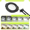 Bez Marki STALINIS MAGNIFY 10X LED STALINĖS LEMPAS 2IN1 RANKELĖ Juodas STIKLAS
