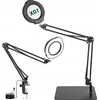 Bez Marki STALINIS MAGNIFY 10X LED STALINĖS LEMPAS 2IN1 RANKELĖ Juodas STIKLAS