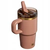 Stanley Quancher Puodelis Termiczny smėlio spalva Mocha Latte Straw Tumbler 0.59L