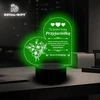 Bez Marki Statuetka Dla Przyjaciółki Koleżanki Lampka Nocna LED RGB 3D Grawer Friends