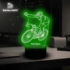 Bez Marki Statuetka Led Lampka Na Biurko 3D Rower Górski Dla Rowerzysty Rower MTB USB