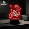 Bez Marki Statuetka Led Lampka Na Biurko 3D Rower Górski Dla Rowerzysty Rower MTB USB