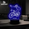 Bez Marki Statuetka Led Lampka Na Biurko 3D Rower Górski Dla Rowerzysty Rower MTB USB