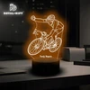 Bez Marki Statuetka Led Lampka Na Biurko 3D Rower Górski Dla Rowerzysty Rower MTB USB