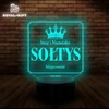 Bez Marki Statuetka Led Tabliczka Sołtys Korona Prezent dla Sołtysa Grawer Rinkinys Usb