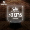 Bez Marki Statuetka Led Tabliczka Sołtys Korona Prezent dla Sołtysa Grawer Rinkinys Usb