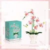 Bez Marki STATYBINIAI BLOKAI 718el 3D GĖLĖS DĖLĖS ORCHIDĖS ORCHIDĖS dovana
