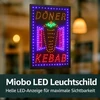 Bez Marki TABLICZKA LED Mėlynas NEON DEKORACYJNA DO SALONU 48X25 CM do domu
