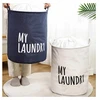 Bez Marki Tamsiai mėlynas KOSZ NA ZABAWKI - PRANIE - MY LAUNDRY - 40 x 50 CM
