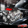 Bez Marki TECHNIK V8 Rinkinys DO MONTAŻU SILNIKA Z KLOCKÓW, Kaladėlės ZACISKOWE, SILNIK V8