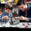 Bez Marki TECHNIK V8 Rinkinys DO MONTAŻU SILNIKA Z KLOCKÓW, Kaladėlės ZACISKOWE, SILNIK V8