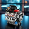 Bez Marki TECHNIK V8 Rinkinys DO MONTAŻU SILNIKA Z KLOCKÓW, Kaladėlės ZACISKOWE, SILNIK V8