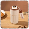 Bez Marki TERMINIS PUODULIS SU LED EKRANU THERMOS NERŪDIJANČIO PLIENO KAVOS ARBATA 450ml