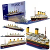 Bez Marki Titaniko 3D dėlionė konstruktorius 1860 dalių laivas vaikams nuo 3 metų PP medžiaga | TITANICBLOCKS