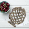 Bez Marki Trivet arbatinukas paaukštintu pagrindu Owl Fish Fish Coaster