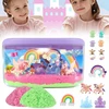Bez Marki UNICORN KŪRYBINIS RINKINYS MERGAITĖS NAKTINĖ LAMP KINETIC SAND DYY