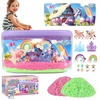 Bez Marki UNICORN KŪRYBINIS RINKINYS MERGAITĖS NAKTINĖ LAMP KINETIC SAND DYY
