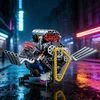 Bez Marki V8 VARIKLIO KONSTRUKCIJOS RINKINYS, AUTOMOBILIO VARIKLIO MODELIS, UŽJUNGIMO BLAKAI