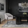 Bez Marki Valgomojo kėdė svetainės stalui, minkšta, Lugano Loft, smėlio spalvos audinys