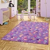 Bez Marki Violetinis Dywan Dziewczynki 140x200 Motyle kwiatki