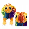 Bez Marki Yarnaby pliušinis žaislas, spalvingas liūtas iš Poppy Playtime 4, su magnetu, 25 cm