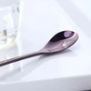 Bez Marki Łyżeczka do lodu ze stali nierdzewnej, łyżeczka do herbaty su długim laikikliu, mrożona herbata / violetinė