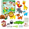 Bez Marki Zoo Felt gyvūnų siuvimo rinkiniai CREATIVE FELT SET su dėžute
