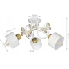 Bez Marki Żyrandol do pokoju dziecięcego LOFT GOLD lampa sufitowa wisząca balta led