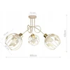 Bez Marki Żyrandol lampa sufitowa wisząca EDISON GLOBUS 3 beż loft lampy sufitowe led