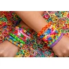 Biały RAINBOW LOOM BANDS, stebuklingos guminės juostos karoliukų pynimui MEGA SET 5057