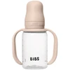 BIBS - 1x Buteliukas nuo pilvo dieglių su silikoniniu žindeliu, rožinis