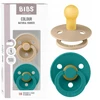 Bibs apvalūs kaučiuko čiulptukai 0m+, 2 vnt., Taupe&scuba