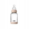 BIBS BABY BOTTLE buteliukas - 1x stiklinis buteliukas 100% hipoalerginis silikonas, 120m