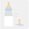 BIBS BABY BOTTLE buteliukas - 1x stiklinis buteliukas 100% hipoalerginis silikonas, 120m
