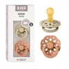 BIBS Boheme apvalus čiulptukas kūdikiui, 2 vnt. GUMINIS 6m+ Vanilė / Persikas