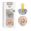 Bibs Boheme apvalus kaučiuko čiulptukas, 2 vnt., 6m+, Pilkas/rožinis