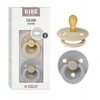 BIBS Color čiulptukas kūdikiui 2 vnt 0m+ simetriškas Vanilla / Cloud