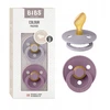 Bibs Colour Čiulptukas Kauczukowy 6m+ 2vnt.. Fossil Pilkas&mauve